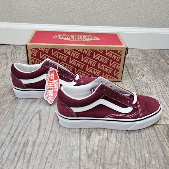 Vans Old Skool Burgundy Sneakers Size 3.5 Men and 5 Women - Picture 6 of 12